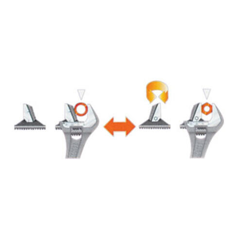 Bahco Rollgabelschlüssel 9073PC max.35mm L.308mm m.Einstellskala,Ku.-Griff