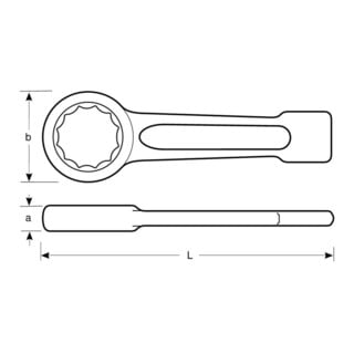 Bahco Schlag-Ringschlüssel 95mm DIN7444