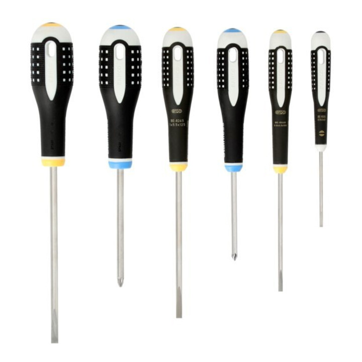 Bahco Set de tournevis Ergo 6 pièces en acier inoxydable