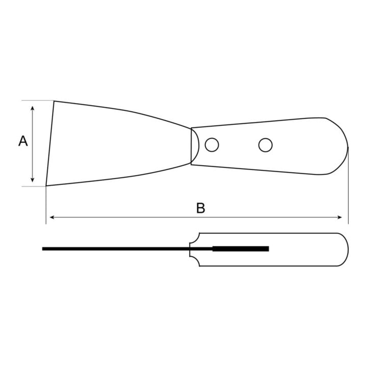 Bahco Spachtel Holzgriff 210mm
