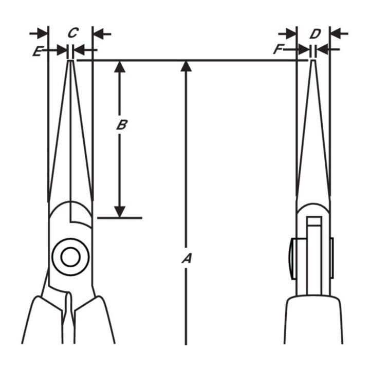 Bahco Spitzzange gerade 132mm