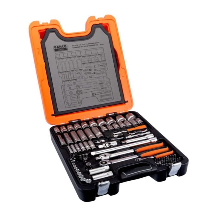 Bahco Steckschlüssel-Grt. 1/4+1/2" 103tlg. S103