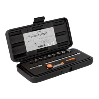Bahco Steckschlüsselsatz 1/4" Umschaltknarre 12tlg. 6kt.