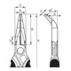 Bahco Storchschnabelzange Ergo 200mm gebogen
