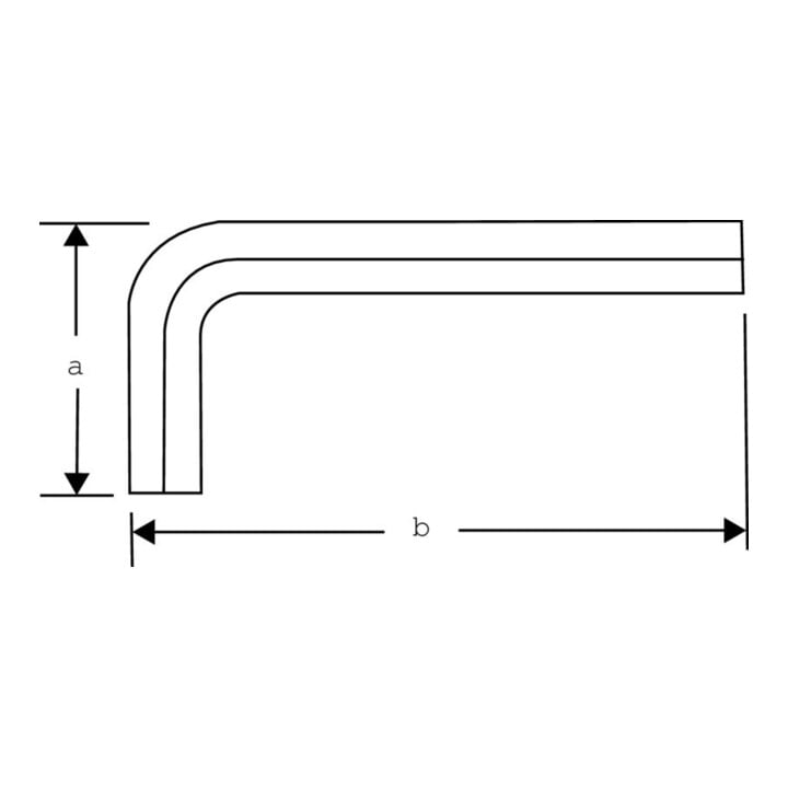 Bahco Tournevis d'angle à tête sphérique T25 20 x 100 mm brunie