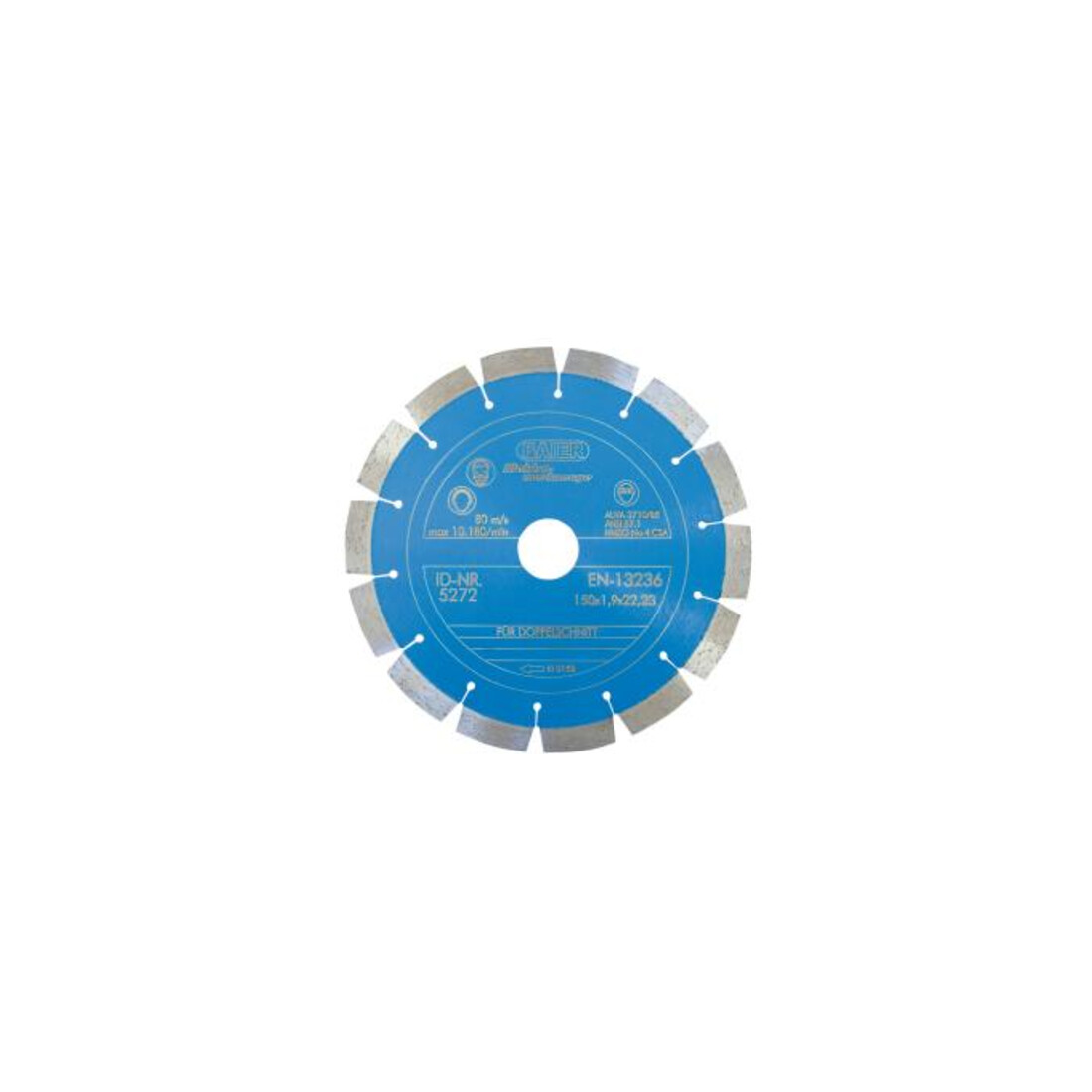 Baier Diamantscheibe Blau 150 x 22,2 mm