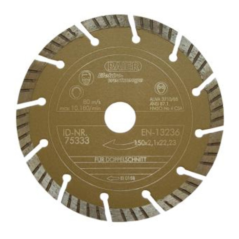 Baier Maschinenfabrik Diamantscheibe D=150mm gold II 75333