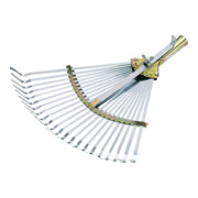 Balai à feuilles professionnel l. de travail 320 - 480 mm galvanisé sans manche