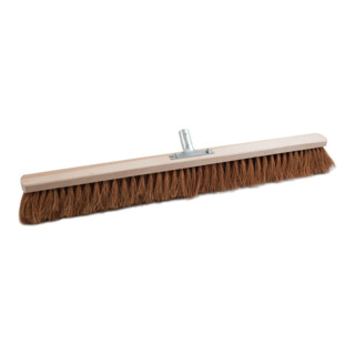 Balai coco avec porte-manche mét.bois plat L.800 mm SOREX