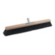 Balai mélange de qualités en PVC avec porte-manche mét.bois plat L.600 mm SOREX-1