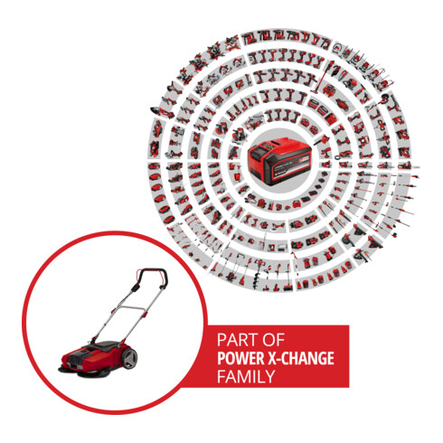 Balayeuse sans fil Einhell TE-SW 18/610 Li-Solo