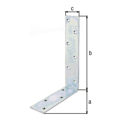 Balkenwinkel 160x240x50mm Stahl roh galv. gelb verz. GAH