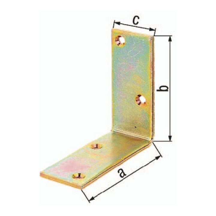 Balkenwinkel L100x100 mmmm B.40mm STA galv.gelb verz.S.5mm GAH