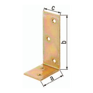 Balkenwinkel L180x120 mmmm B.40mm ungleichschenklig STA roh