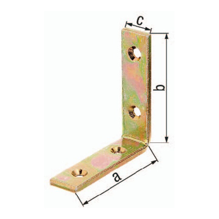 Balkenwinkel L180x180 mmmm B.20mm schmal STA roh
