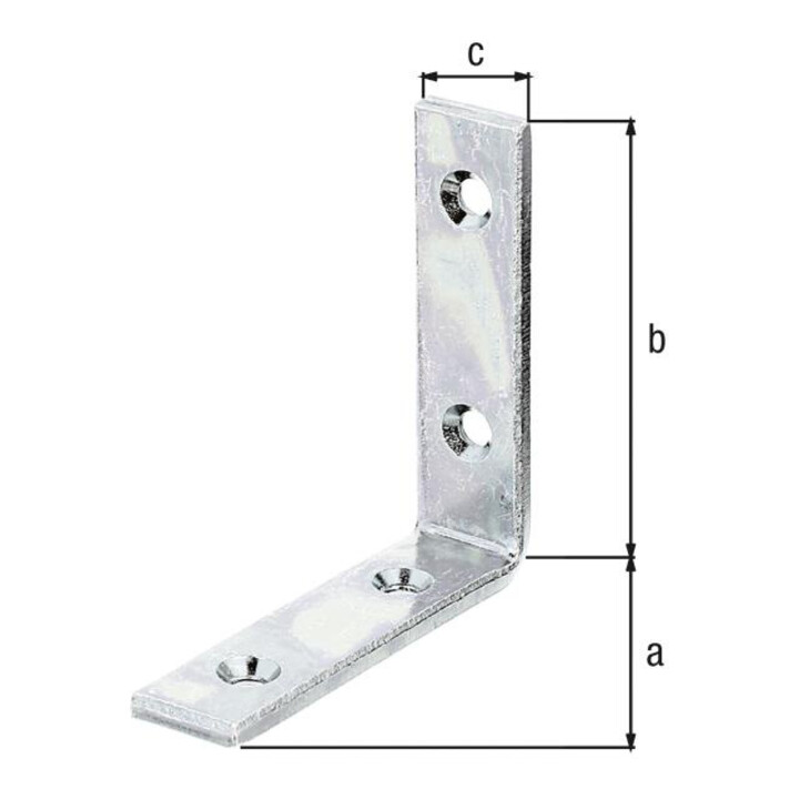 Balkenwinkel L80x80 mmmm B.20mm schmal STA roh