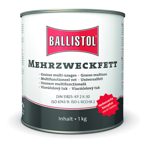 BALLISTOL Graisse multi-usage seau 1 KG DE/FR/IT/NL/CS/SE/SK/RO