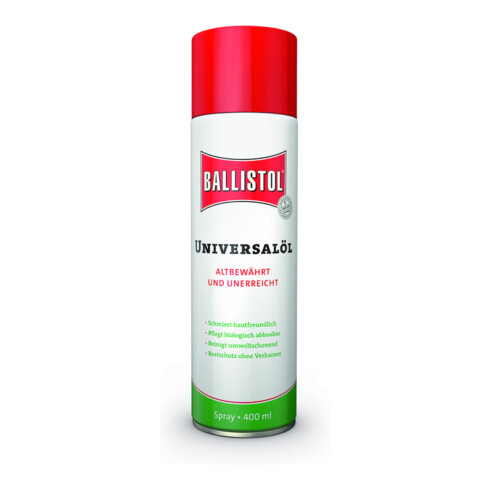 BALLISTOL Huile universelle 400 ml Spray 27 langues