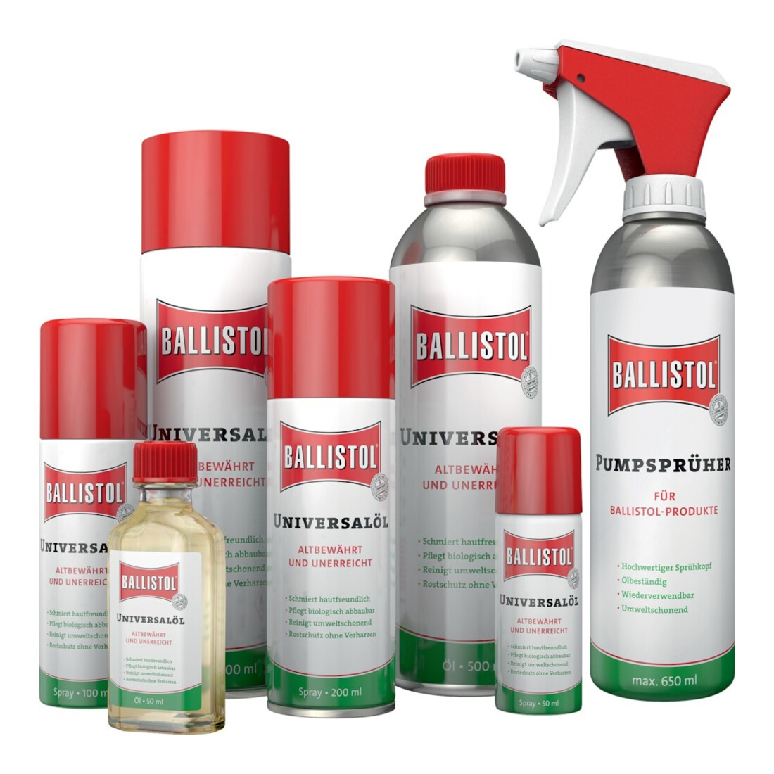 BALLISTOL Huile universelle 400 ml Spray 27 langues