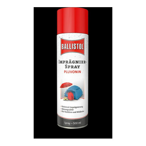BALLISTOL Imprägnierspray Pluvonin f.Natur-/Kunstfasern,Leder 500ml Spraydose
