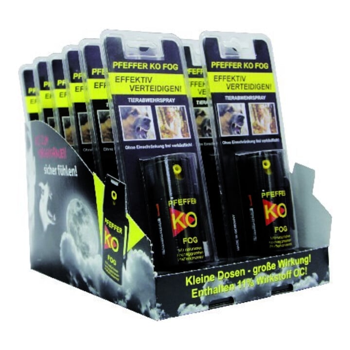 BALLISTOL Présentoir Pfeffer-KO FOG en blister Contenu 12 x 40 ml