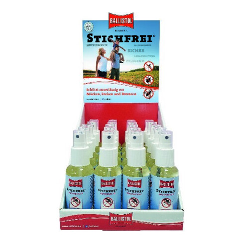 BALLISTOL Stichfrei Spray Présentoir 20x100 ml Spray à pompe