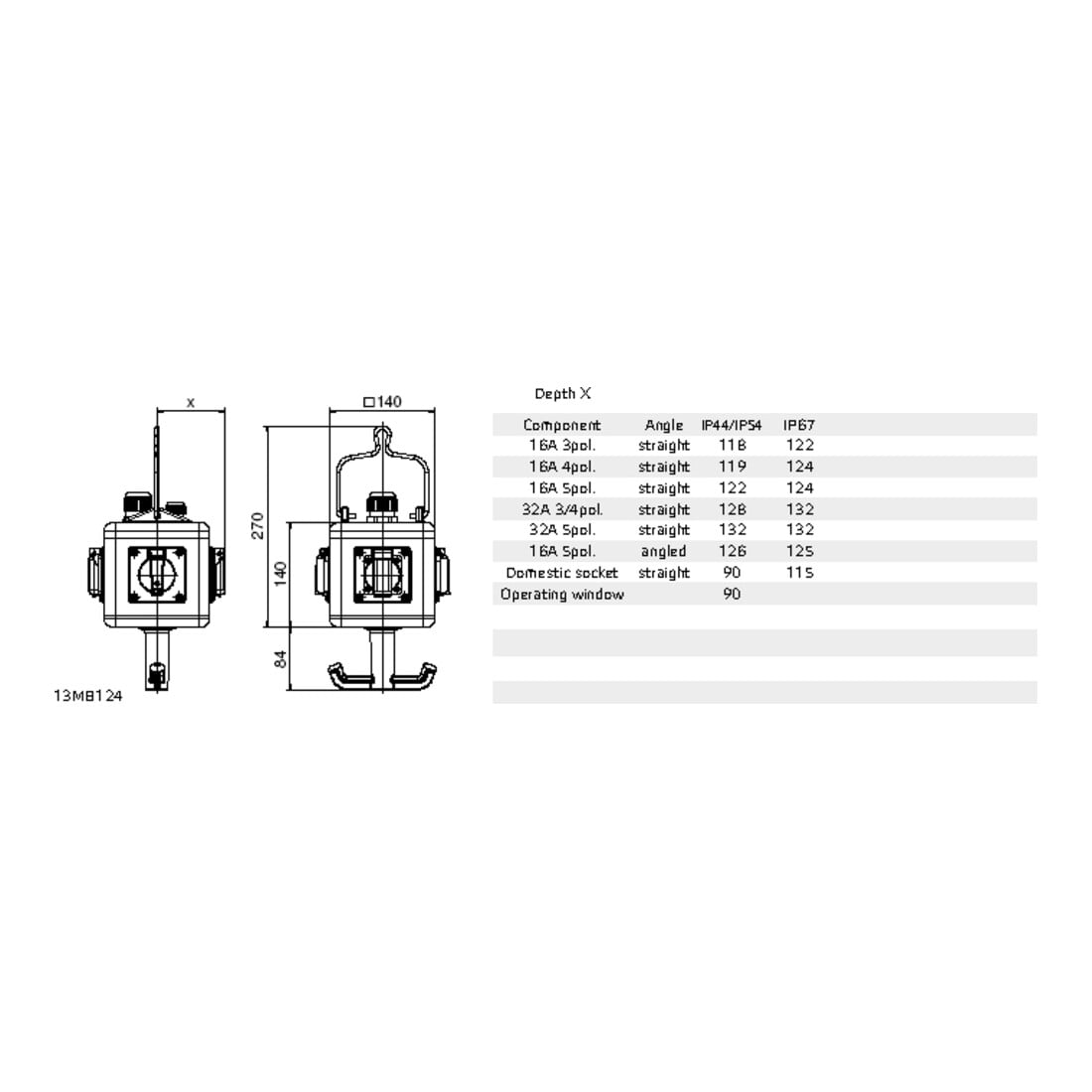 Bals Elektrotech. Hängeverteiler IP44 57117