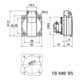 BALS Prise de fixation à contact de protection 16A IP44 bleue 71094