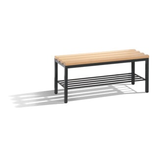 Banc à langer C+P Basic avec support à chaussures, H420xL1000xP353mm Couleur cadre noir gris noir