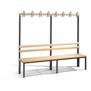 Banc d'armoire C+P Basic, H1650xL1960xP403mm Cadre de couleur noir gris noir