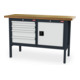 STIER Banco da lavoro con 4 cassetti e 1 sportello largh.xprof.xalt. 1500x600x960 mm RAL 7016 / RAL 7035-1