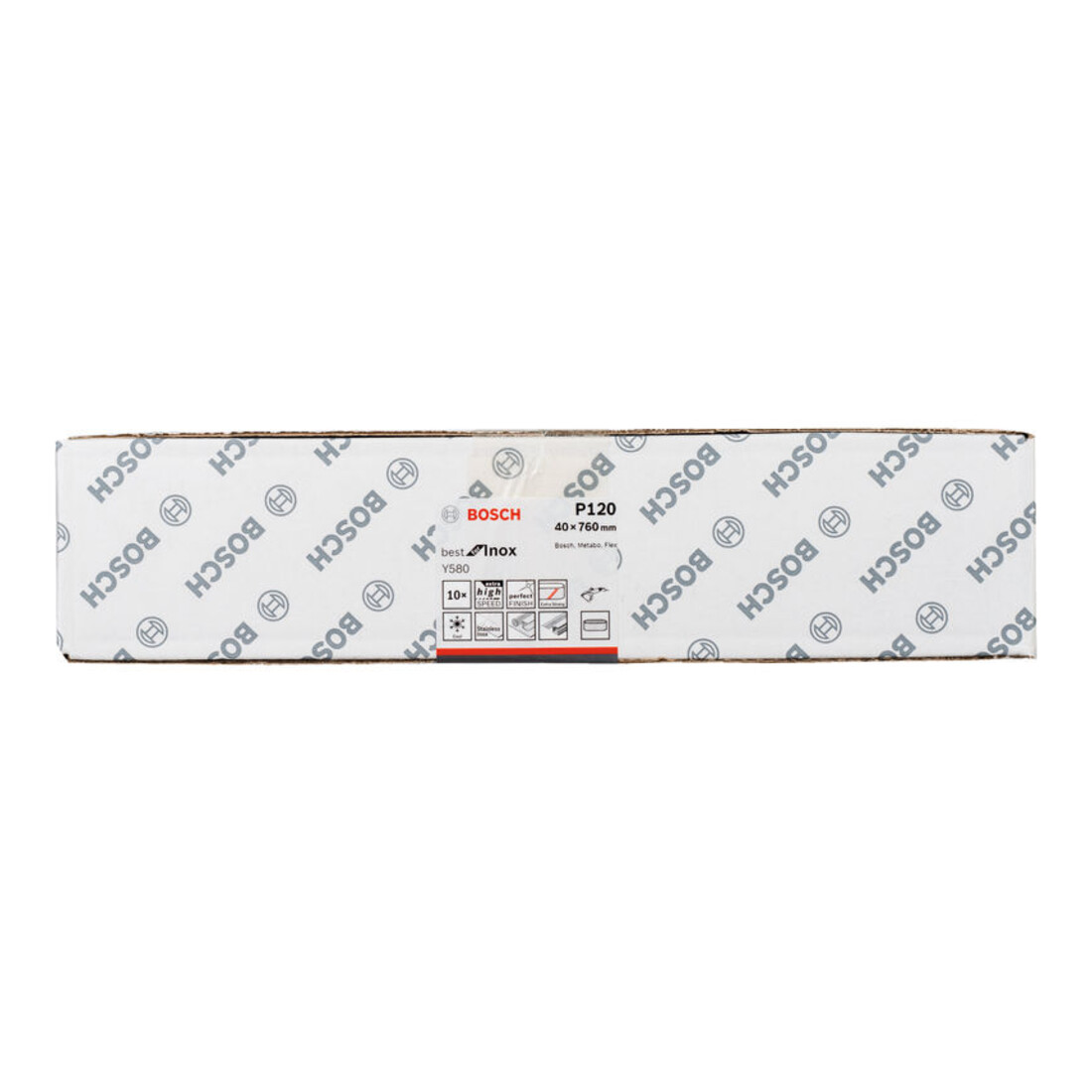 Bande abrasive Bosch Y580 Best pour Inox 40 x 760 mm 120