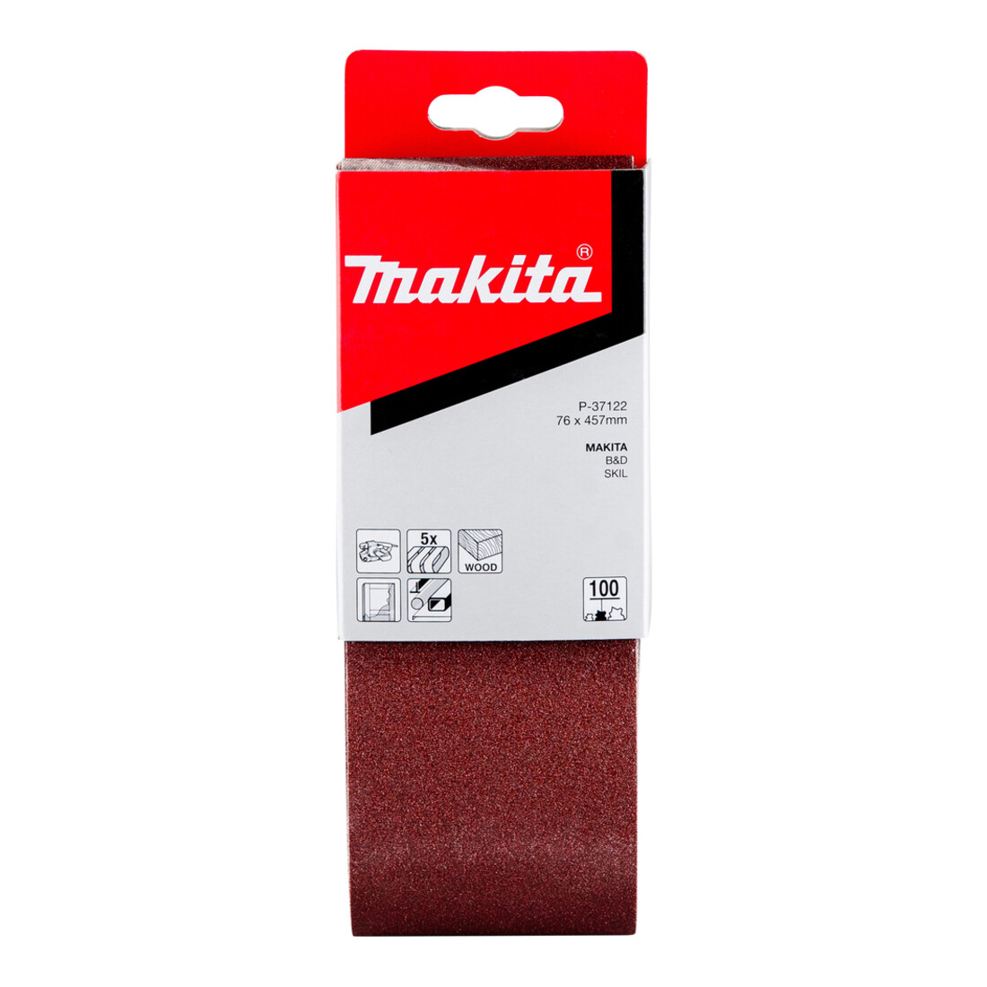 Bande abrasive Makita 76x457 mm grain 100 P-37122