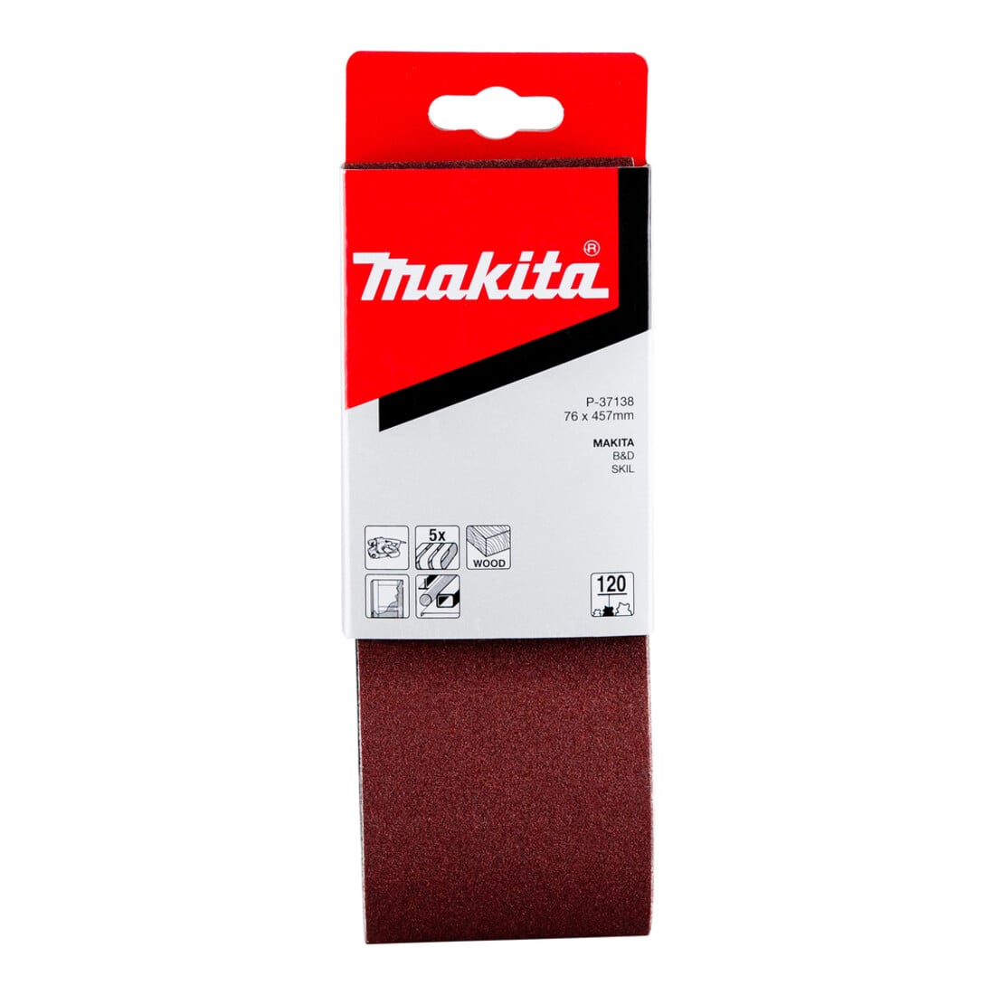 Bande abrasive Makita 76x457 mm grain 120 P-37138
