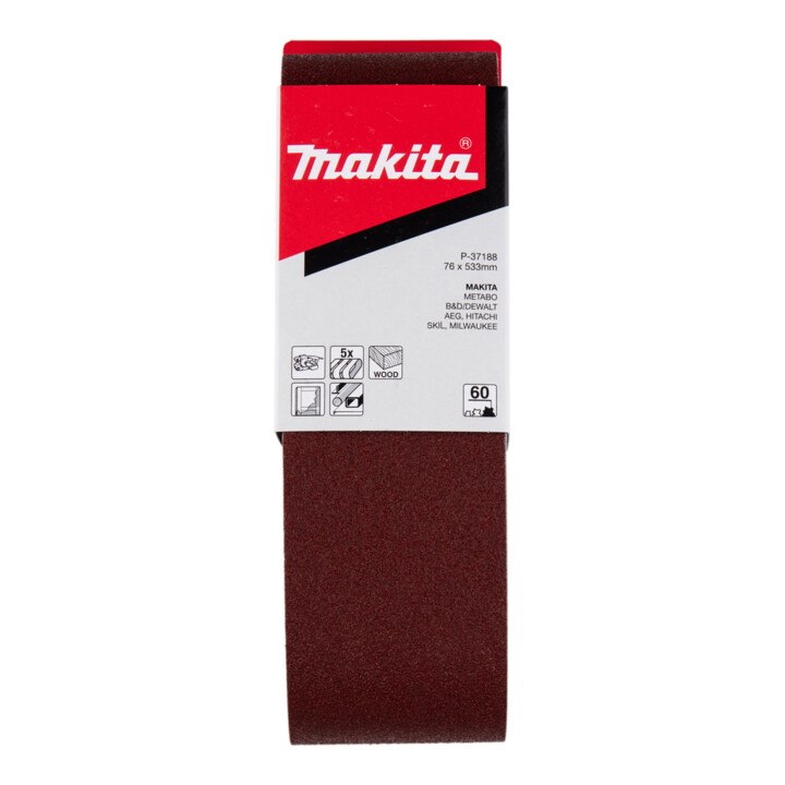 Bande abrasive Makita 76x533mm K60 P-37188