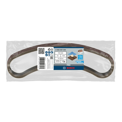 Bande abrasive X440, set de 10 pièces 75 x 533 mm, 120