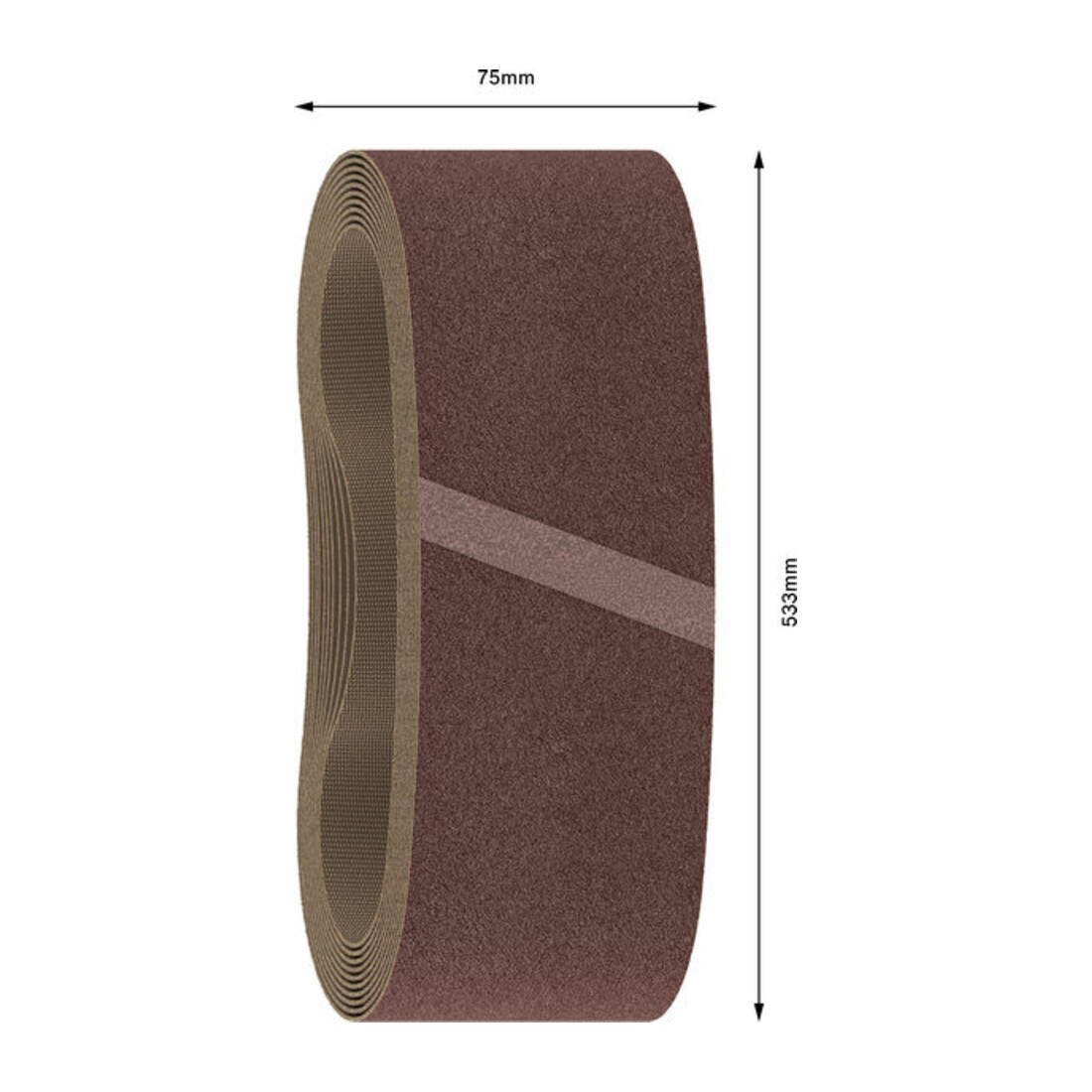 Bande abrasive X440, set de 10 pièces 75 x 533 mm, 150