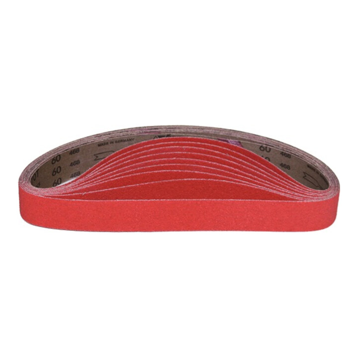 Bande abrasive XK870T L. 457 mm l. 13 mm granul. 80 p. acier / titane / métaux n