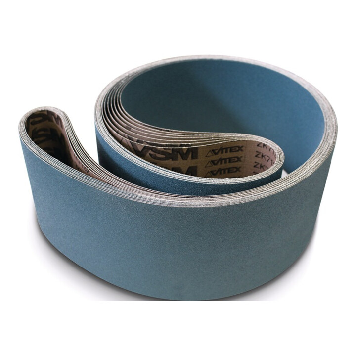 Bande abrasive ZK713X L. 1000 mm l. 100 mm granul. 80 p. acier / INOX / métaux n