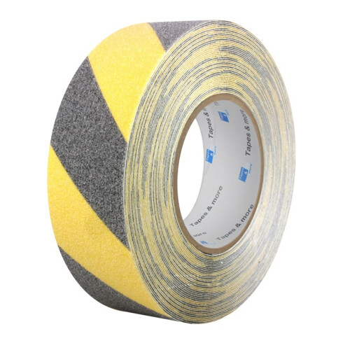 Bande antidérapante noire/jaune 50 mm x 18 m