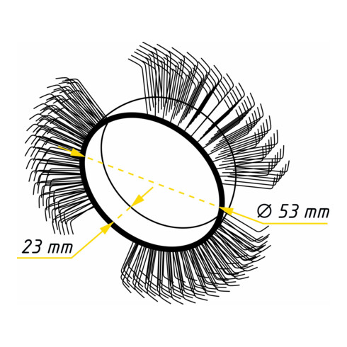 Bande de brossage HAZET fine, à crins droits