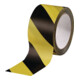 Bande de marquage d'avertissement PVC noir/jaune L. 66 m l. 60 mm Rouleau-1