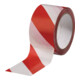 Bande de marquage d'avertissement PVC rouge/blanc L. 66 m l. 60 mm Rouleau-1
