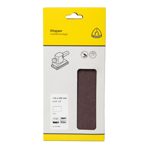 Bande grillagée Klingspor AN 400, grain 80 115 x 230 mm