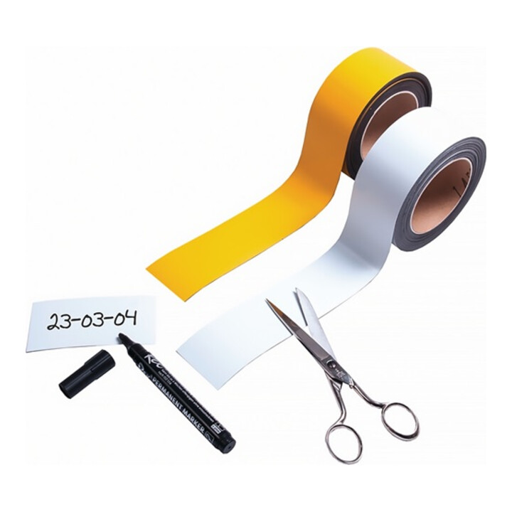 Ruban magnétique largeur 20 mm longueur 10 m blanc