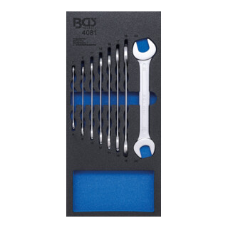 Bandeja para carro 1/3: Juego de llaves fijas dobles 6 - 22 mm 8 piezas BGS