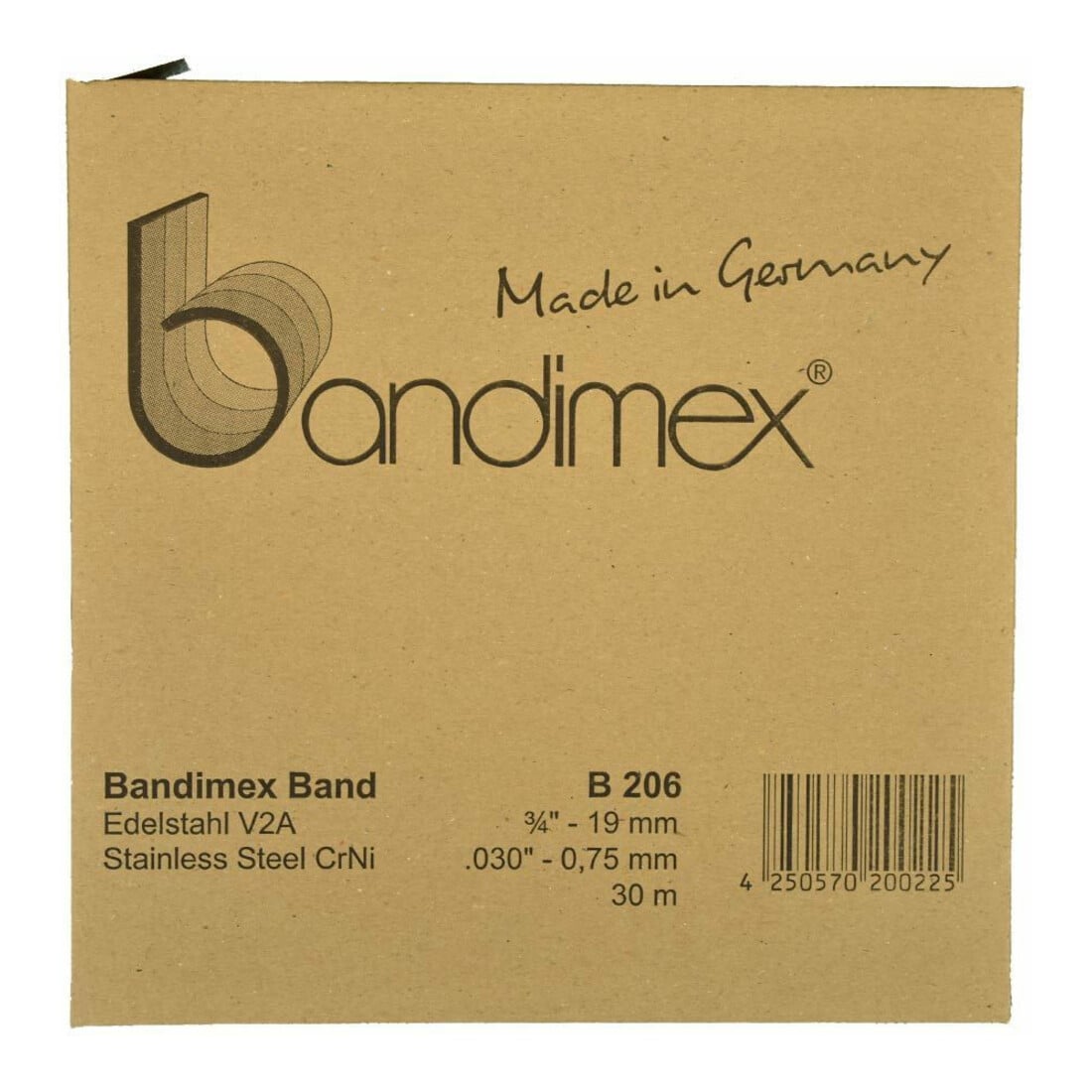 bandimex Stahlband V2A, 12,7mm-1/2", L 30m