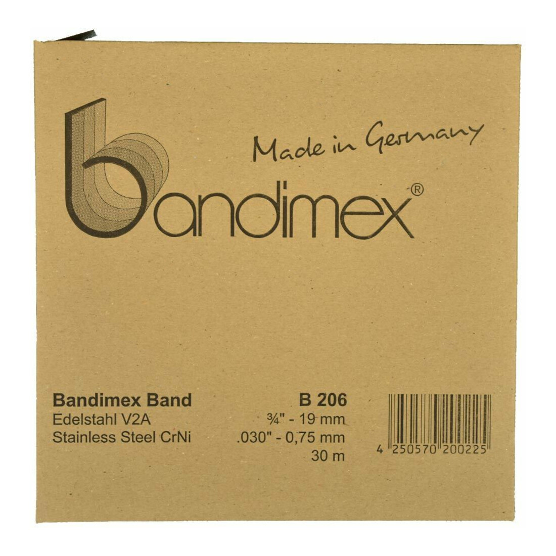 bandimex Stahlband V2A, 9,5mm-3/8", L 30m