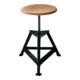 Bandstahlhocker 3Bein H.400-600mm Sitz-D.350mm Buche tiefschwarz-1