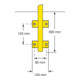 Moravia Arceau de protection en acier noir/jaune 1300 × 1500 mm pour montage mural intérieur-5